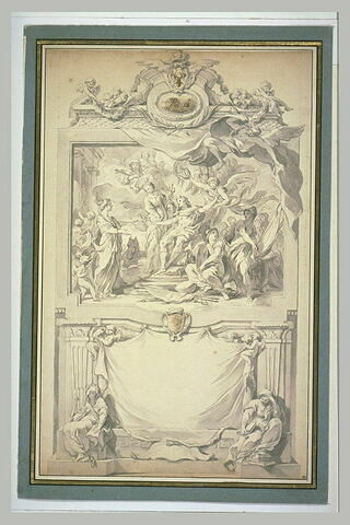 Frontispice. Louis XV donnant la Paix à l'Europe, image 2/2