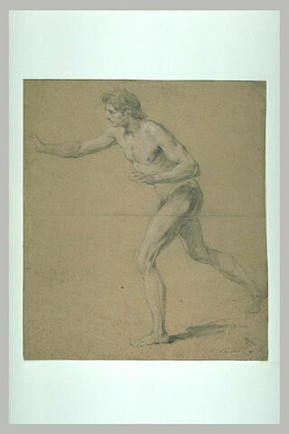 Jeune homme nu, marchant vers la gauche, image 2/2