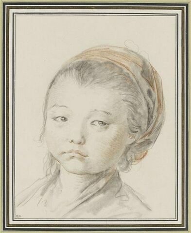 Tête de petite fille, vue de face