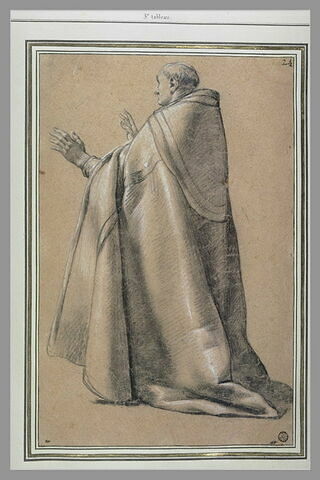 Un prêtre revêtu de ses habits, debout : étude pour le troisième tableau, image 2/2