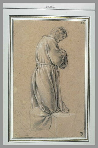 Saint Bruno méditant : étude pour le quatrième tableau, image 2/2