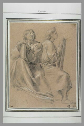 Deux hommes assis : étude pour le cinquième tableau, image 2/2