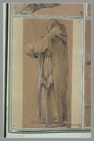 Un chartreux debout portant une mitre : étude pour le quatorzième tableau, image 3/3