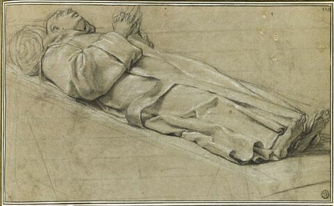 Saint Bruno mort : étude pour le vingt-et-unième tableau, image 1/2
