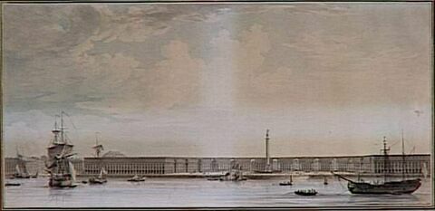 Vue perspective de la place Louis XVI, qui devait être établie à Bordeaux, image 2/3