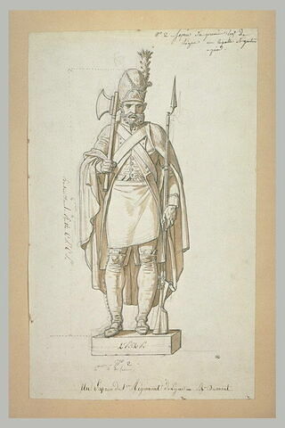 Statue d'un sapeur du premier régiment de ligne, d'après Auguste Dumont, image 2/2