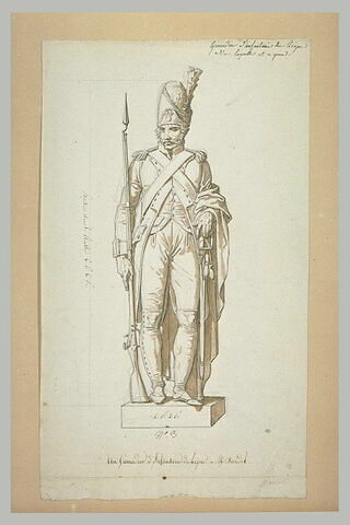 Statue d'un grenadier d'infanterie de ligne, d'après Robert-Guillaume Dardel, image 2/2