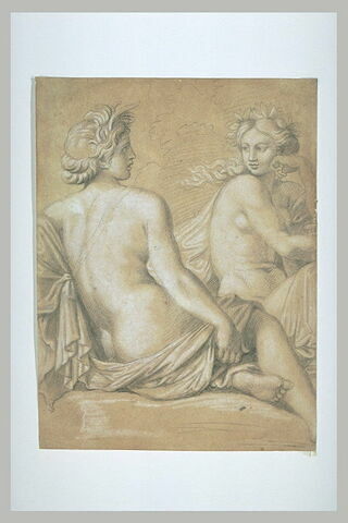 Deux femmes nues, assises, image 1/1