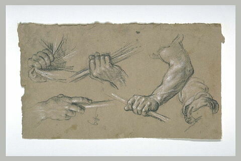 Etude de mains pour le Christ aux soldats, image 2/2