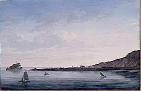 Vue de la ville d'Albenga, le 5 avril 1796