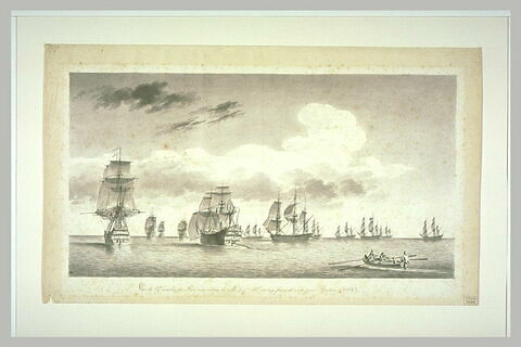Vue de l'escadre du roi faisant route pour Boston en 1778, image 1/1
