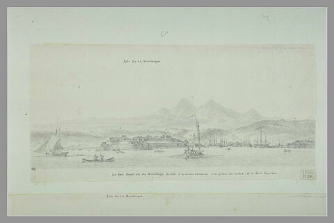 Vue du Fort Royal, Ile de la Martinique, prise du mouillage le soir, en 1771, image 2/2