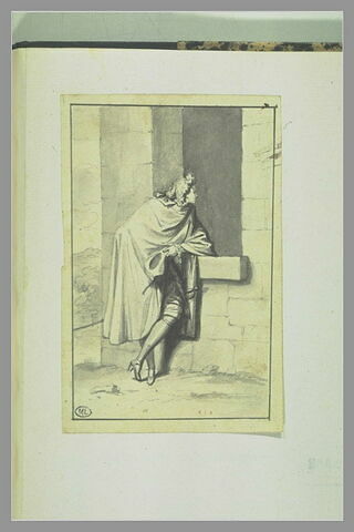 Jeune Homme en manteau parlant à une fenêtre, image 2/2