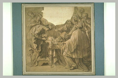 Saint François-Xavier rappelant à la vie la fille d'un habitant de Cangoxima