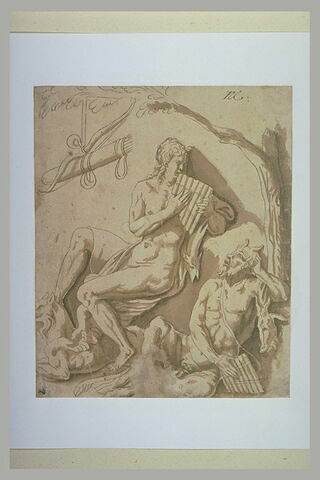 Apollon et Pan ou Apollon donnant à Marsyas une leçon de flute ?, image 2/2