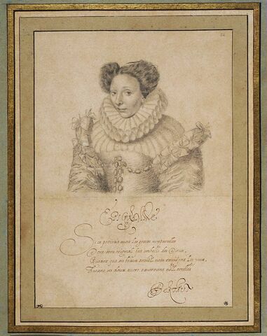 Portrait de femme, en costume Henri III