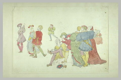 Patineurs en costumes du XVIe siècle, image 3/3