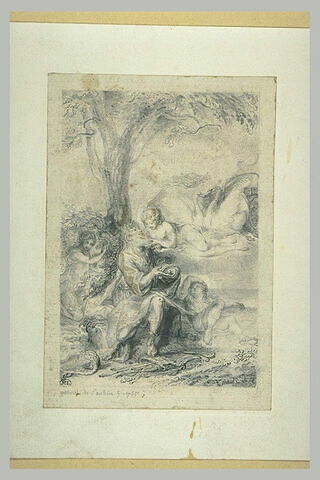 Vénus descend de son char pour caresser la barbe d'Anacréon, image 1/1