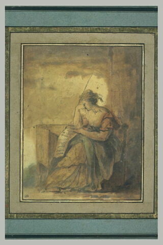 Jeune femme assise, lisant une lettre, image 1/1