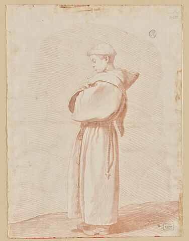 Jeune moine debout, de profil