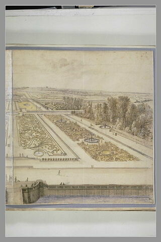 Château de Vaux-le-Vicomte, vue et perspective générale des jardins, image 2/4