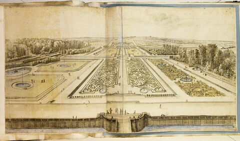 Château de Vaux-le-Vicomte, vue et perspective générale des jardins, image 4/4