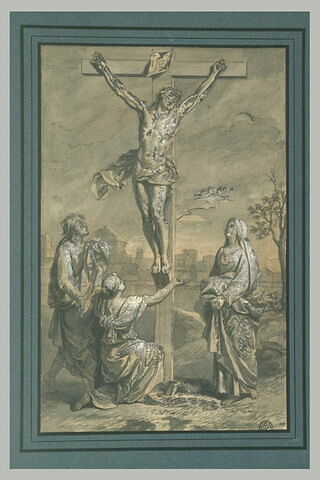 Jésus sur la Croix entouré des saints Madeleine et Jean et la Vierge Marie, image 2/2