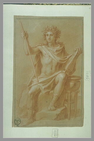 Apollon assis, tenant une lyre, vu de face, image 2/2