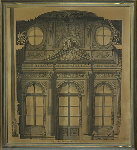 Coupe de la galerie du Palais Spinola, sur la largeur, image 1/1