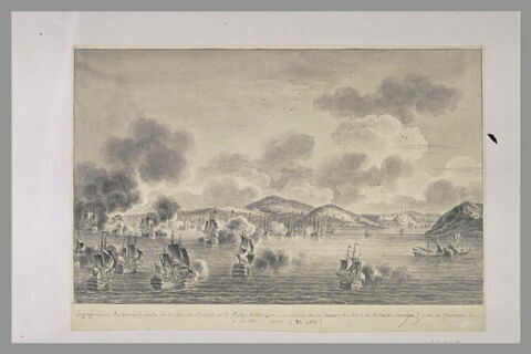 Troisième vue du combat de Tchesmé, 1770, image 1/1