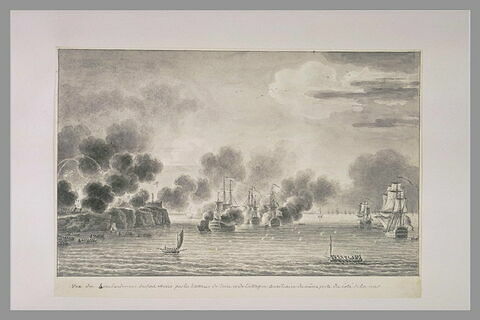 Bombardement du fort du Moro, par terre et par mer à Cuba, en 1762