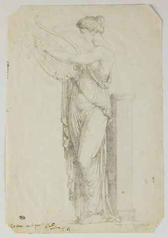 Femme jouant de la lyre, d'après un camée antique, image 1/2