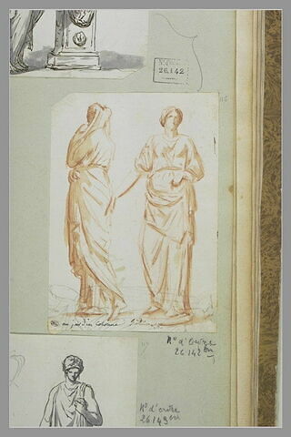 Deux femmes drapées et debout, image 2/2