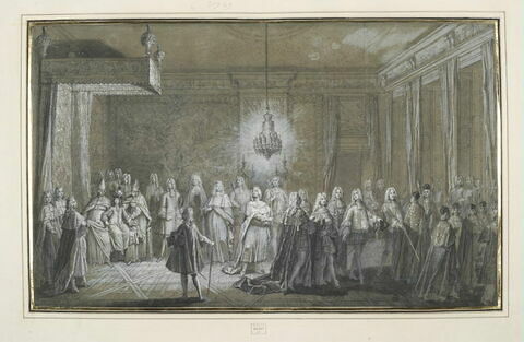 Le lever du roi Louis XV, pour son sacre