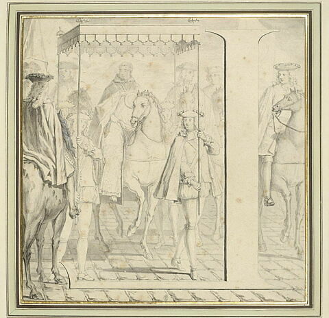 La lettre L inversée dans une scène du Sacre de Louis XV, image 1/1