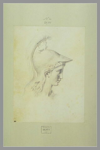 Tête de Minerve, d'après l'antique, de profil vers la droite, image 1/1