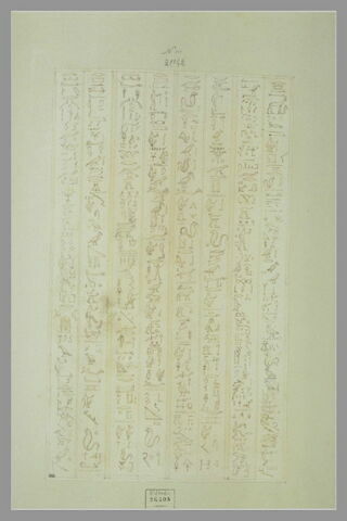 Huit colonnes d'inscriptions hiéroglyphiques