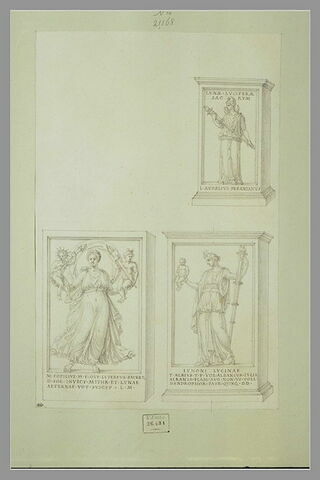 Trois monuments avec des bas-reliefs représentant Diane et Junon, image 1/1