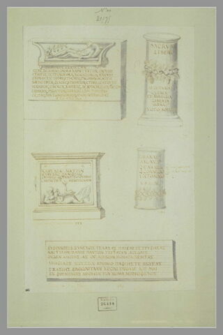 Cinq monuments ou fragments d'après l'antique, image 1/1
