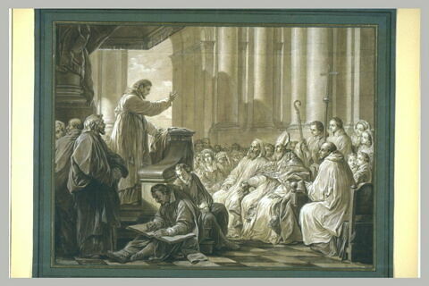 Saint Augustin prêchant devant Valère, évêque d'Hippone, image 2/2