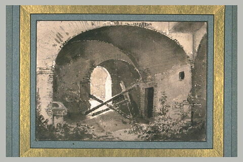 Intérieur de souterrain pris au couvent des Capucins à Rome