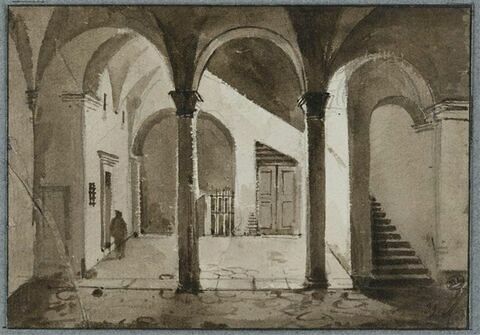 Vue intérieure d'un palais voisin de l'église Sant' Andrea Della Valle
