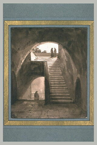 Intérieur du couvent des religieux d'Albano, vu d'un escalier, image 2/2