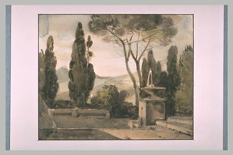 Vue prise de la terrasse de la Villa d'Este à Tivoli, image 1/1