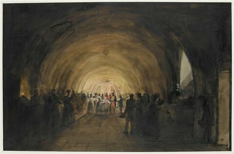 Louis-Philippe et la Reine Victoria visitant les caveaux de l'église d'Eu