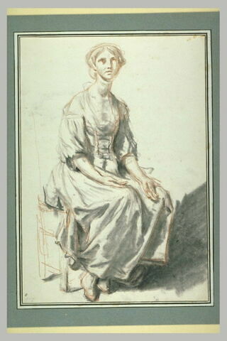Paysanne assise, vue de face, image 2/3