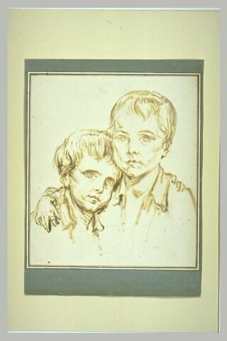 Deux têtes de jeunes garçons, vues de face, image 2/3