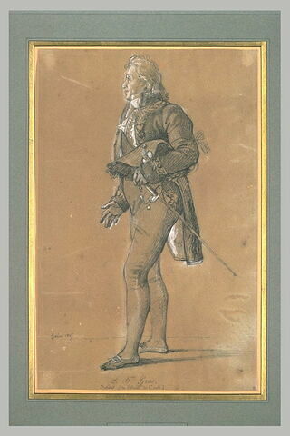 Le baron Gros, peintre, de l'Institut, en costume d'académicien