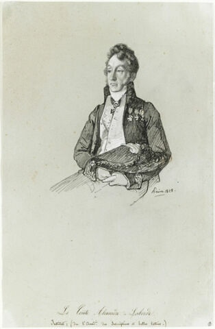 Le Comte Alexandre de Laborde, à mi-corps, en costume d'académicien, image 1/2