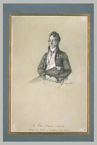 Le Comte Alexandre de Laborde, à mi-corps, en costume d'académicien, image 2/2